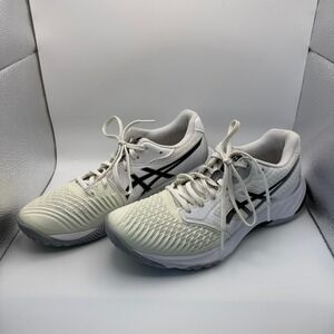 Asics Netburner Ballistic FF Volleyball Shoes White Black Mens 10 1052A069